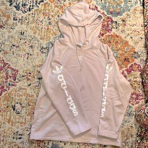 Adidas Women's Pullover Hooded Sweatshirt. Light Dusty Pink  Size L